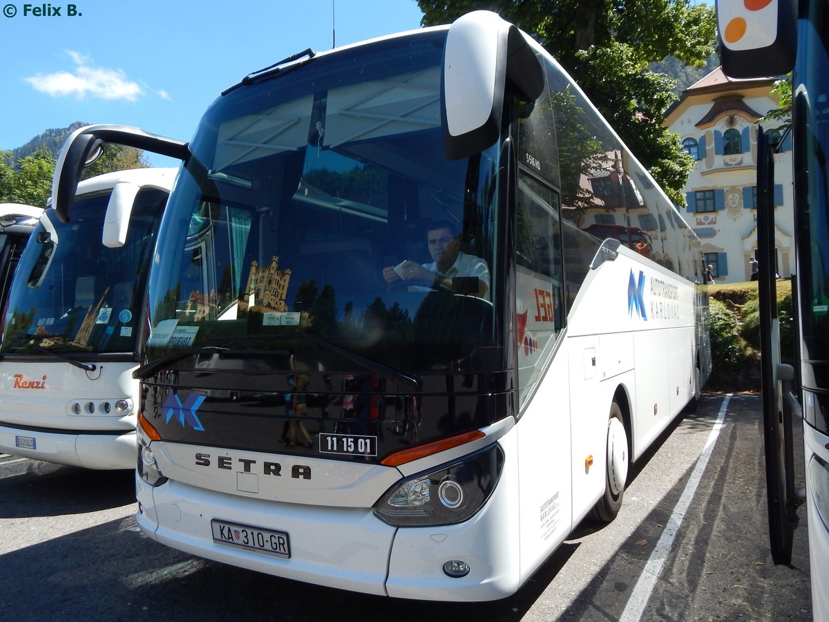 Setra 516 HD von Autotransport Karlovac aus Kroatien in Hohenschwangau am 11.08.2015