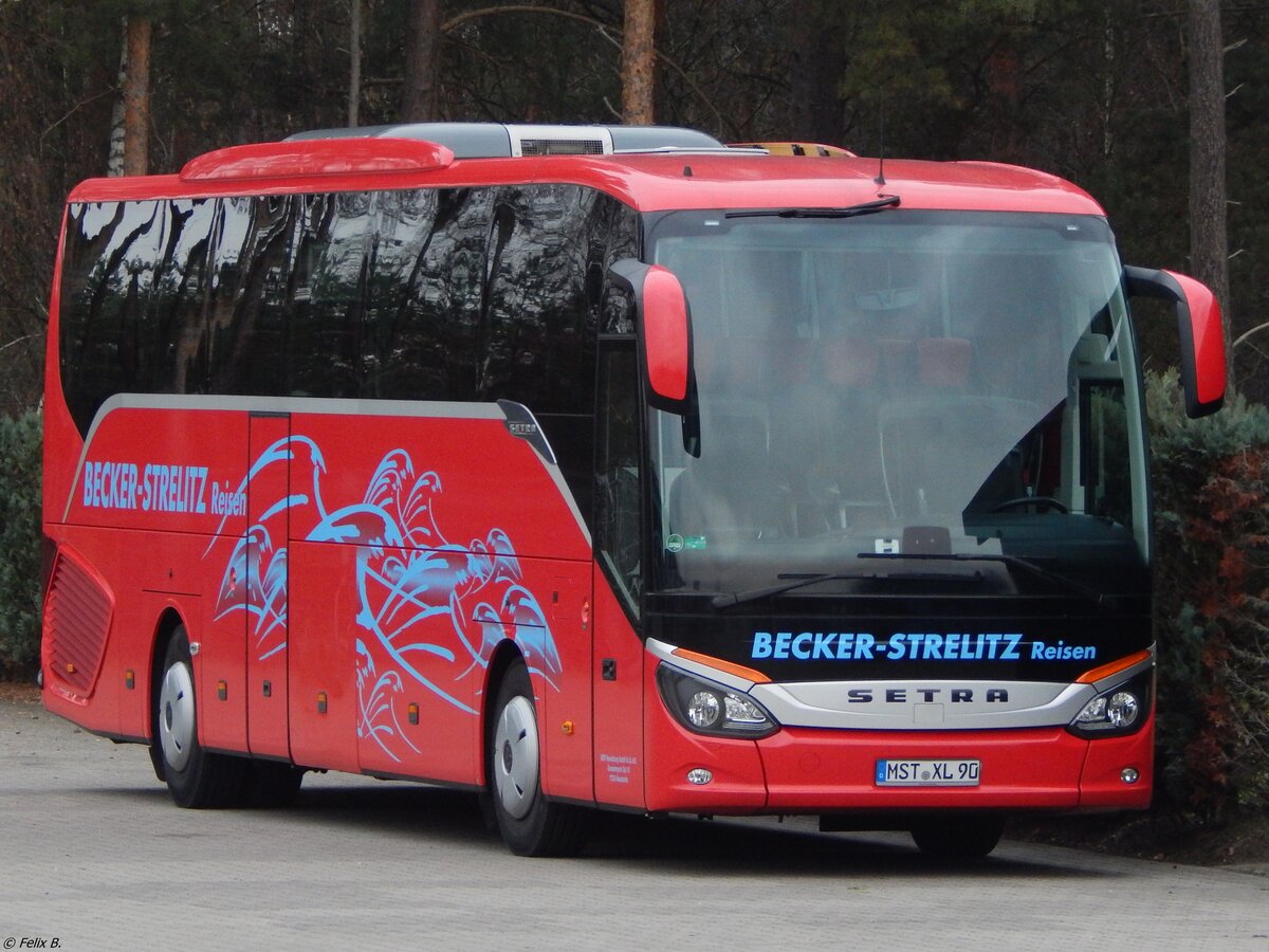 Setra 516 HD von Becker-Strelitz Reisen aus Deutschland in Neustrelitz am 16.12.2018