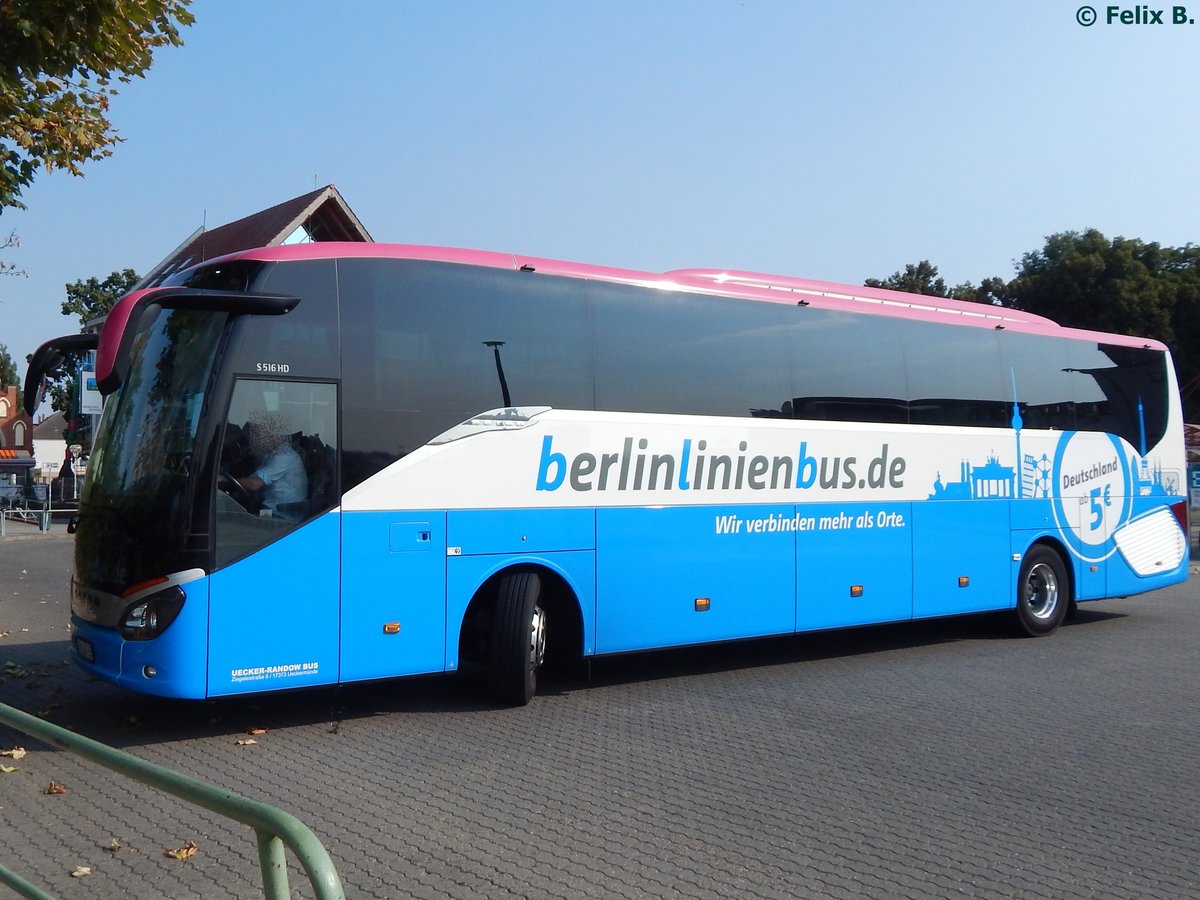 Setra 516 HD von BerlinLinienBus/URB in Neubrandenburg am 11.09.2016