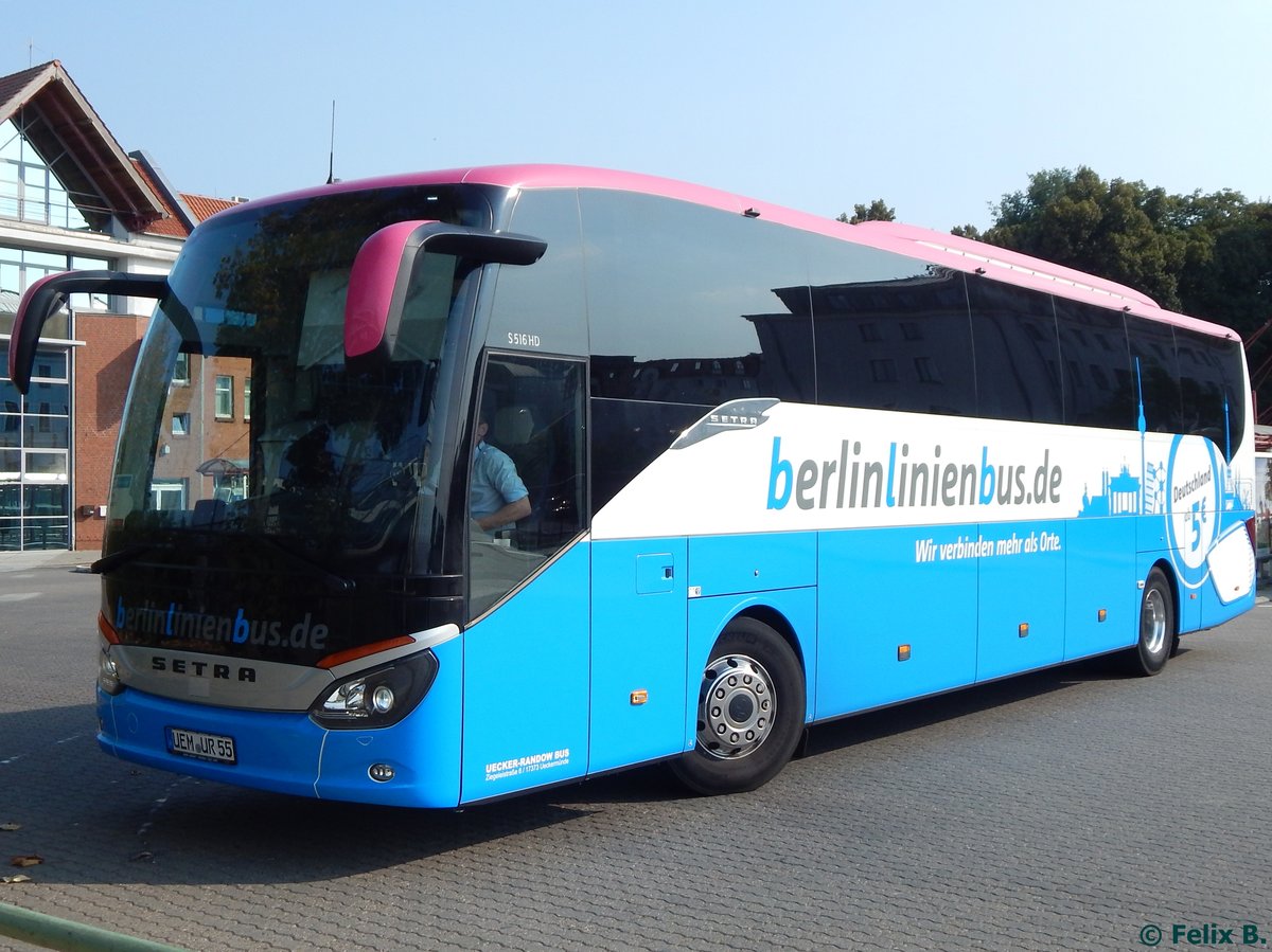 Setra 516 HD von BerlinLinienBus/URB in Neubrandenburg am 11.09.2016
