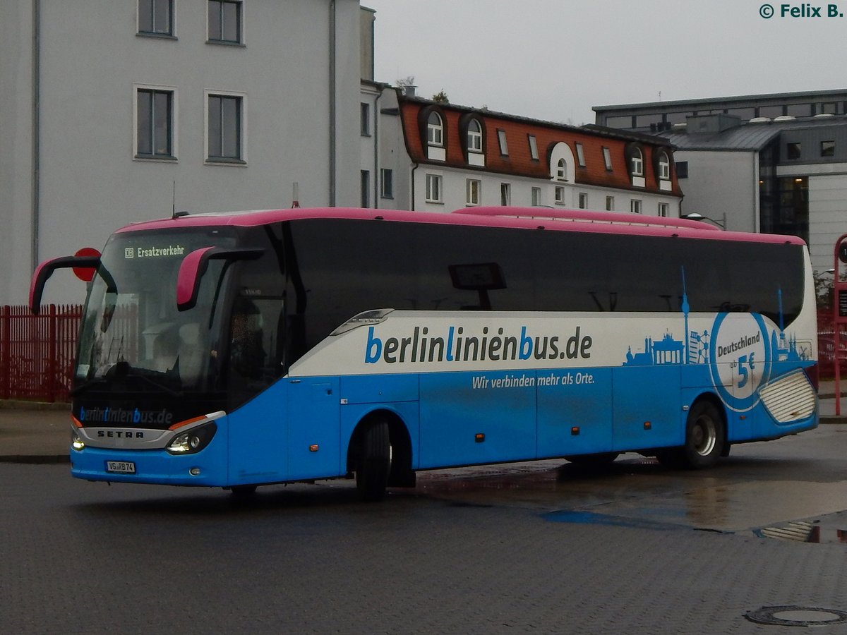 Setra 516 HD von BerlinLinienBus/URB in Neubrandenburg am 17.11.2016