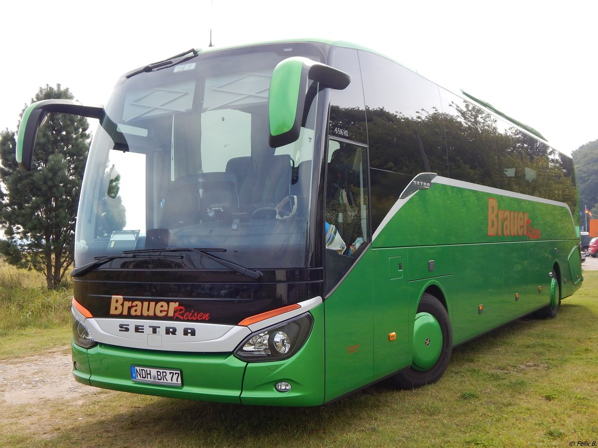 Setra 516 HD von Brauer Reisen aus Deutschland in Mukran am 30.08.2017