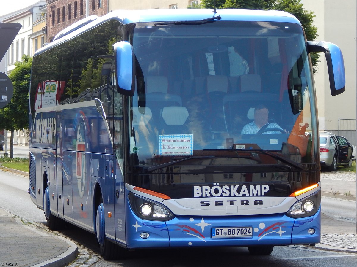 Setra 516 HD von Bröskamp aus Deutschland in Stralsund am 22.07.2015