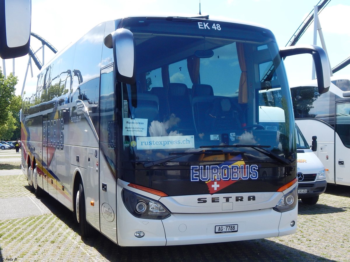 Setra 516 HD von Eurobus/Knecht aus der Schweiz am Europark Rust am 23.06.2018
