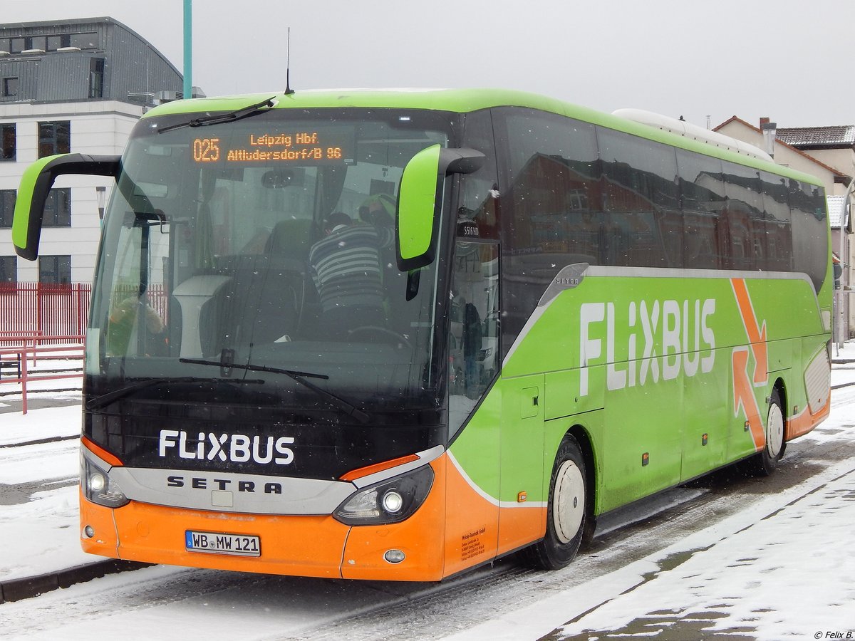Setra 516 HD von Flixbus/Wricke Touristik aus Deutschland in Neubrandenburg am 25.02.2018