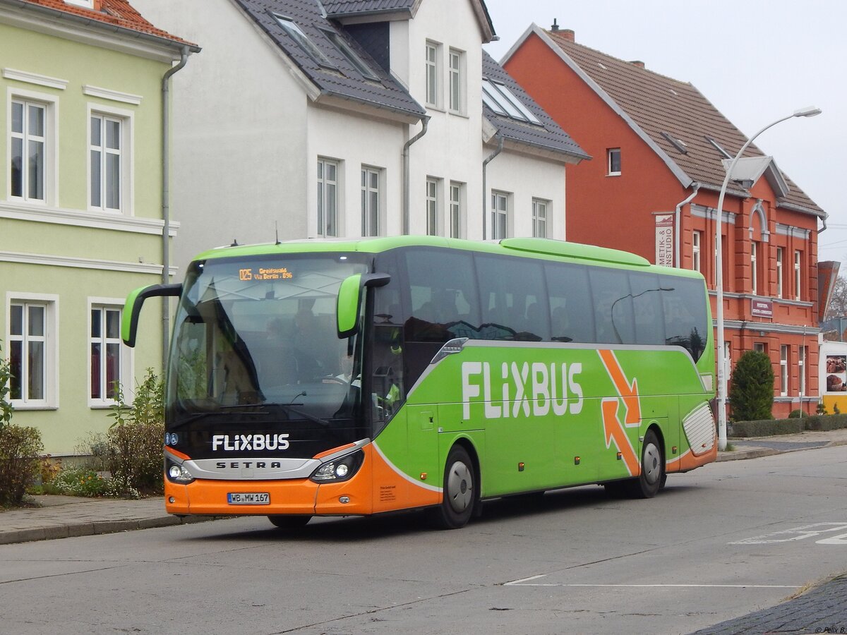 Setra 516 HD von Flixbus/Wricke Touristik aus Deutschland in Neubrandenburg am 23.11.2019