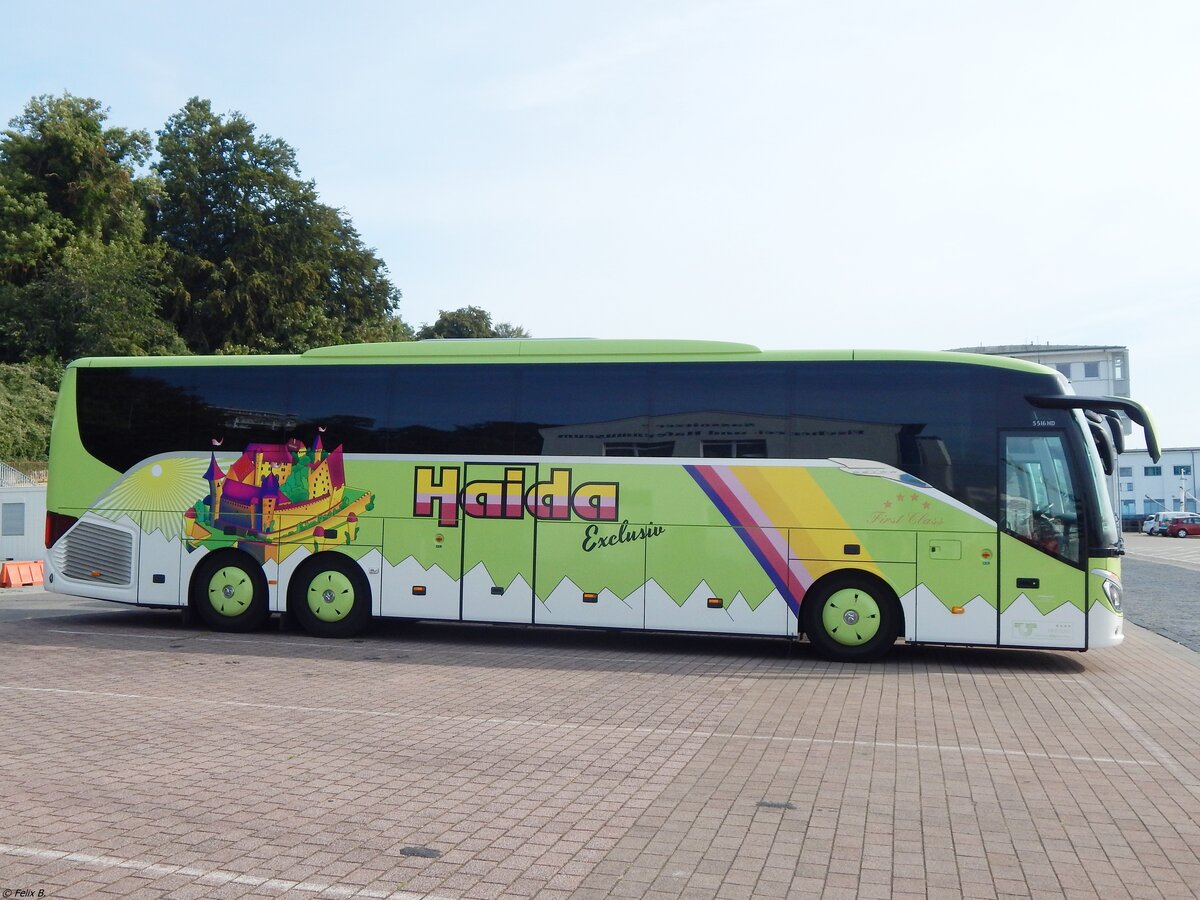 Setra 516 HD von Haida-Reisen aus Deutschland im Stadthafen Sassnitz am 07.09.2019