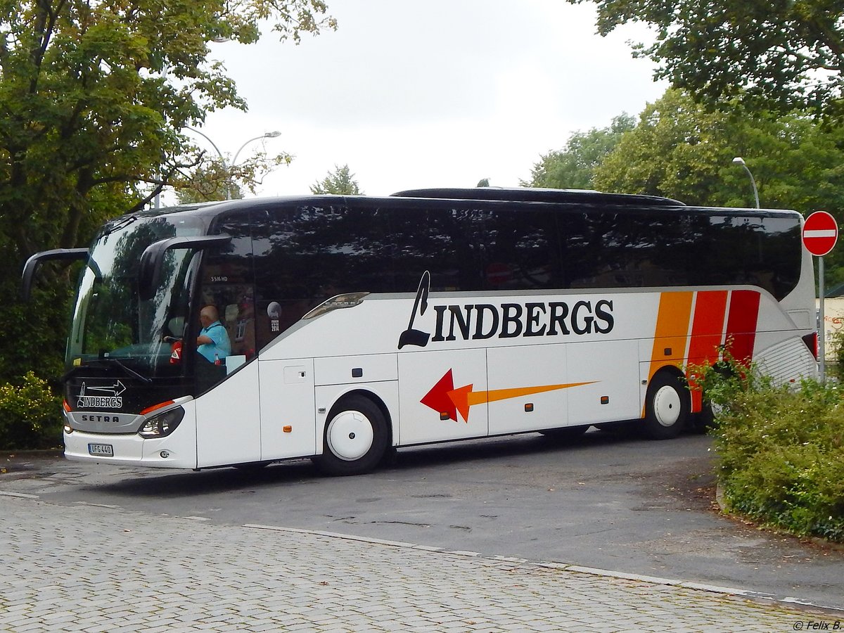 Setra 516 HD von Lindbergs aus Schweden in Stralsund am 21.07.2017