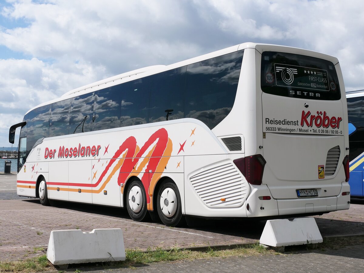 Setra 516 HD von Reisedienst Kröber aus Deutschland im Stadthafen Sassnitz am 09.06.2024
