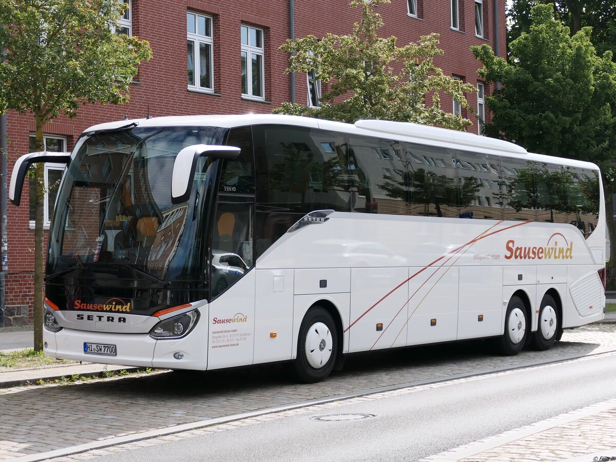 Setra 516 HD von Sausewind aus Deutschland in Stralsund am 05.09.2021
