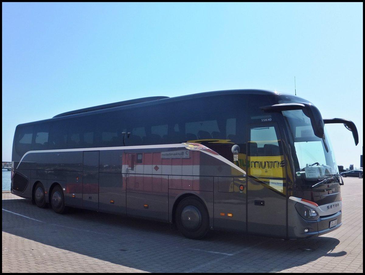 Setra 516 HD von Sollner aus Deutschland im Stadthafen Sassnitz am 20.05.2014