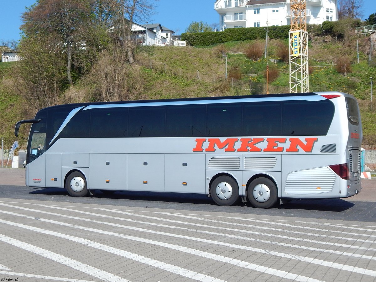 Setra 516 HDH von Imken aus Deutschland im Stadthafen Sassnitz am 28.04.2018