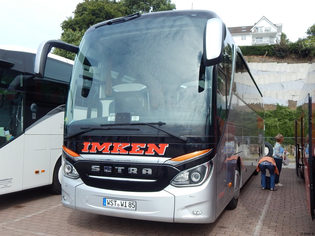 Setra 516 HDH von Imken aus Deutschland im Stadthafen Sassnitz am 13.08.2018