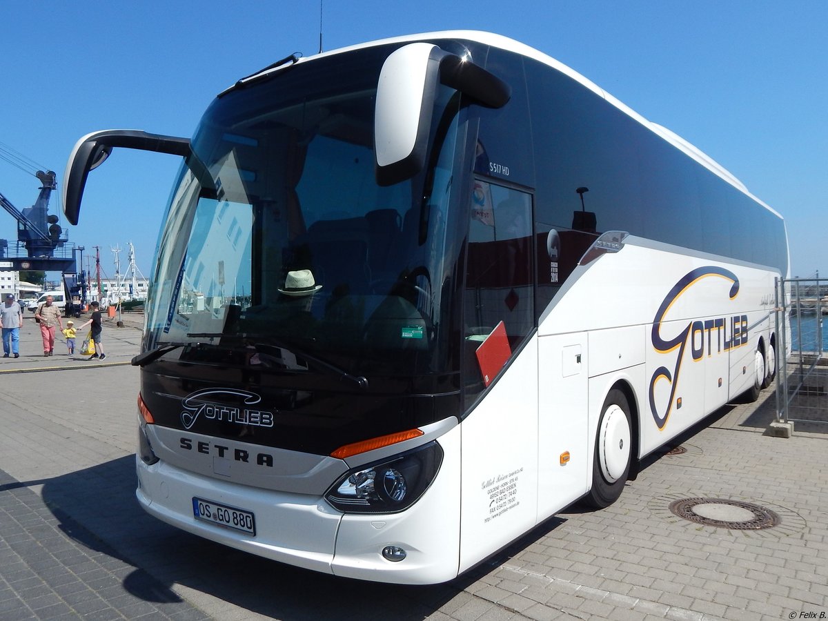 Setra 517 HD von Gottlieb aus Deutschland im Stadthafen Sassnitz am 07.07.2015