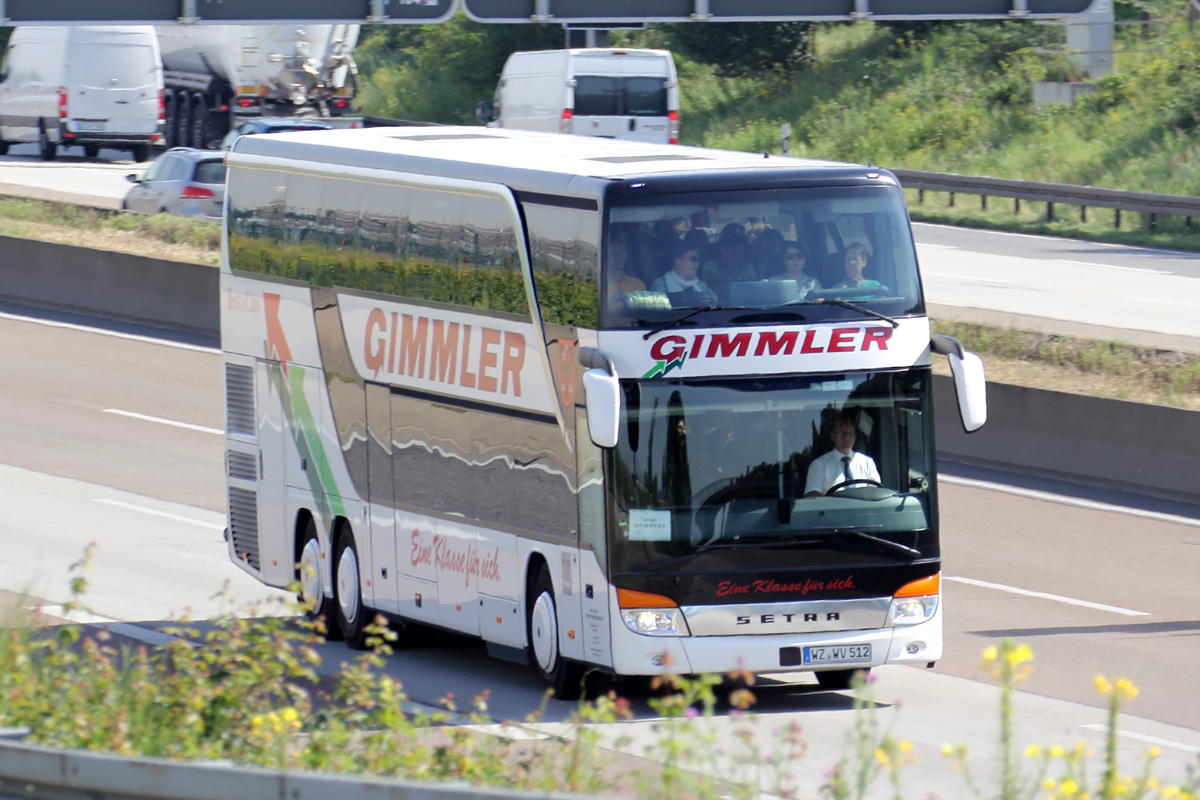 SETRA Bus gesehen auf der A5 bei Frankfurt 8.7.2016