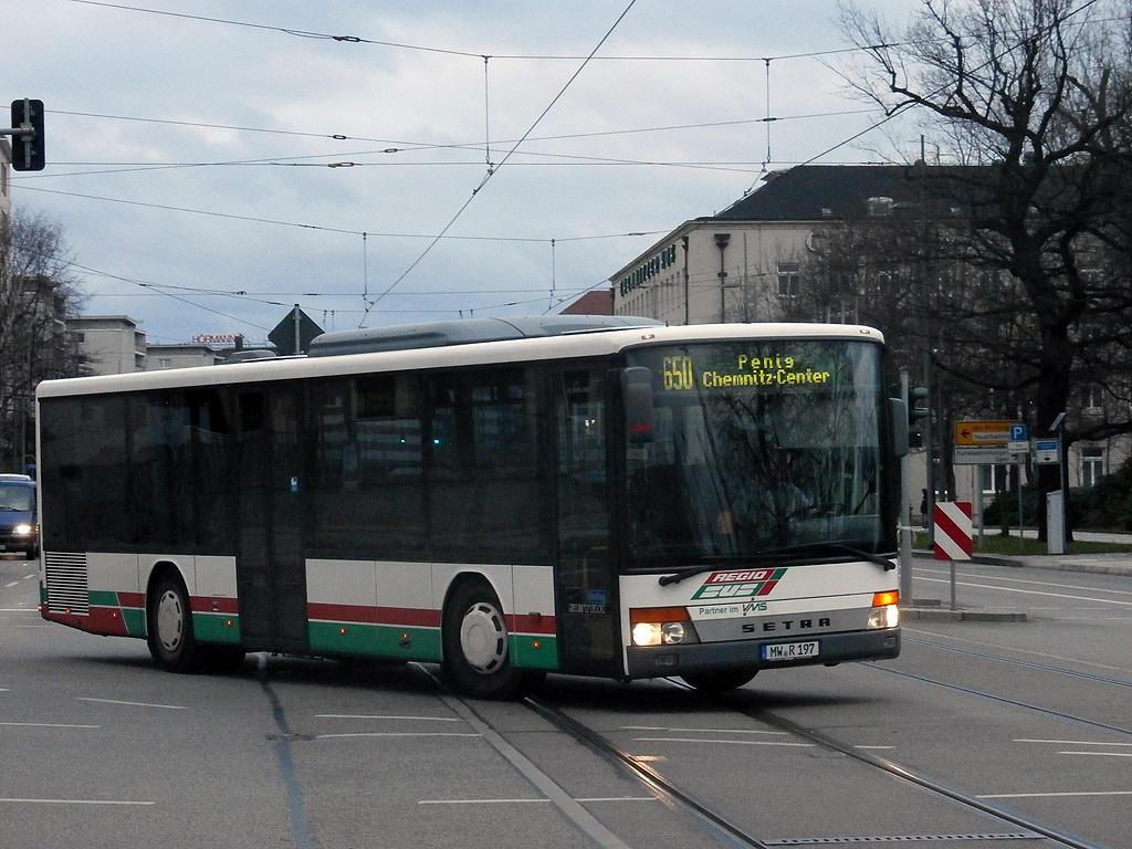 Setra S 315 NF der Regiobus Mittelsachsen in Chemnitz. (23.12.2014)
