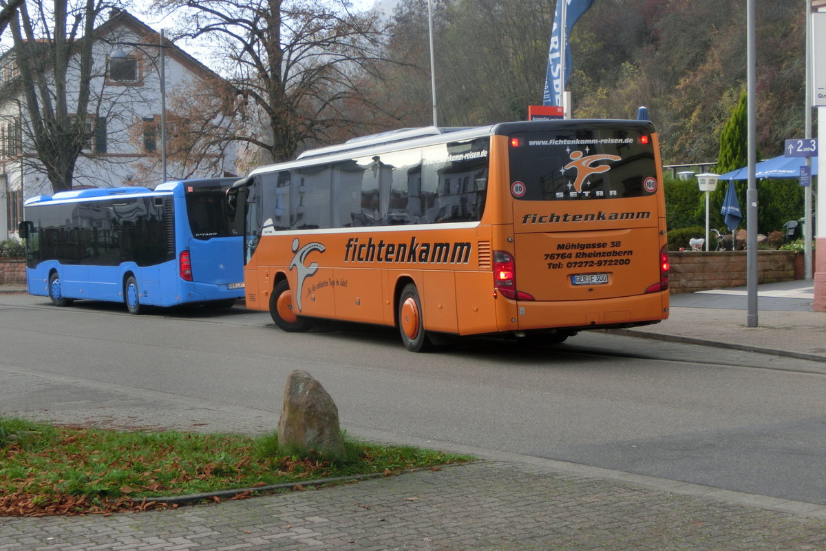 Setra S 415 GT-HD von Fichtenkamm Reisen am 25.11.2020 in Annweiler