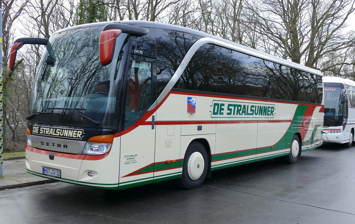 Setra S 415 HD von Otto Möller-  ''De Stralsunner''. Zur Grünen Woche, Berlin im Januar 2020. (Grüne Woche)