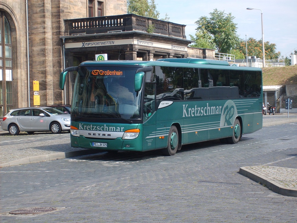 Setra S 415 UL (GT-Front) - MEI JK 525 - in Dresden, Bahnhof Neustadt (Schlesischer Platz) - am 24-August-2015