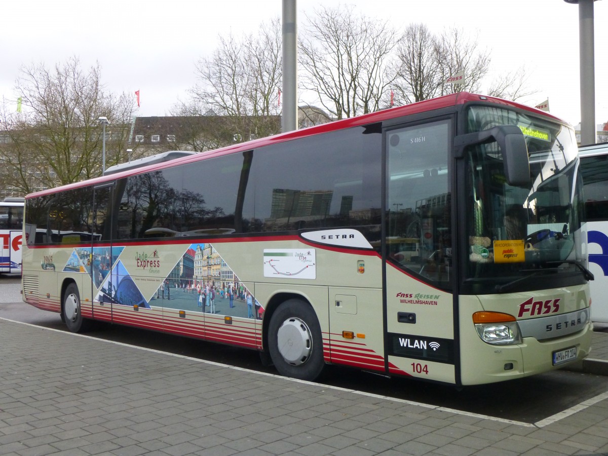 Setra S 416 H  Fass , Hamburg ZOB 17.01.2014