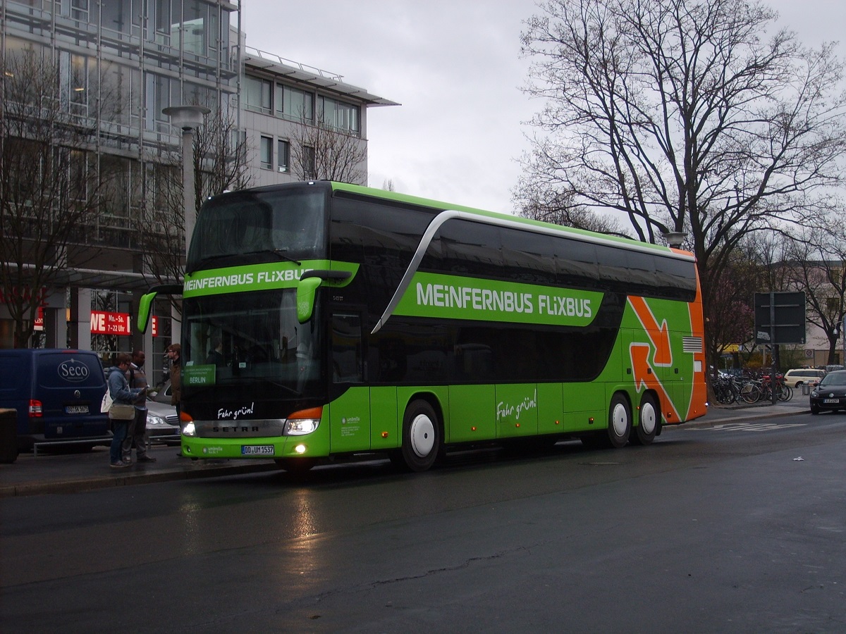 Setra S 431 DT - DD UM 1537 - in Dresden, Bayrische Straße - am 13-April-2015 --> Fahrzeug gehört: Umbrella Group, Praha
