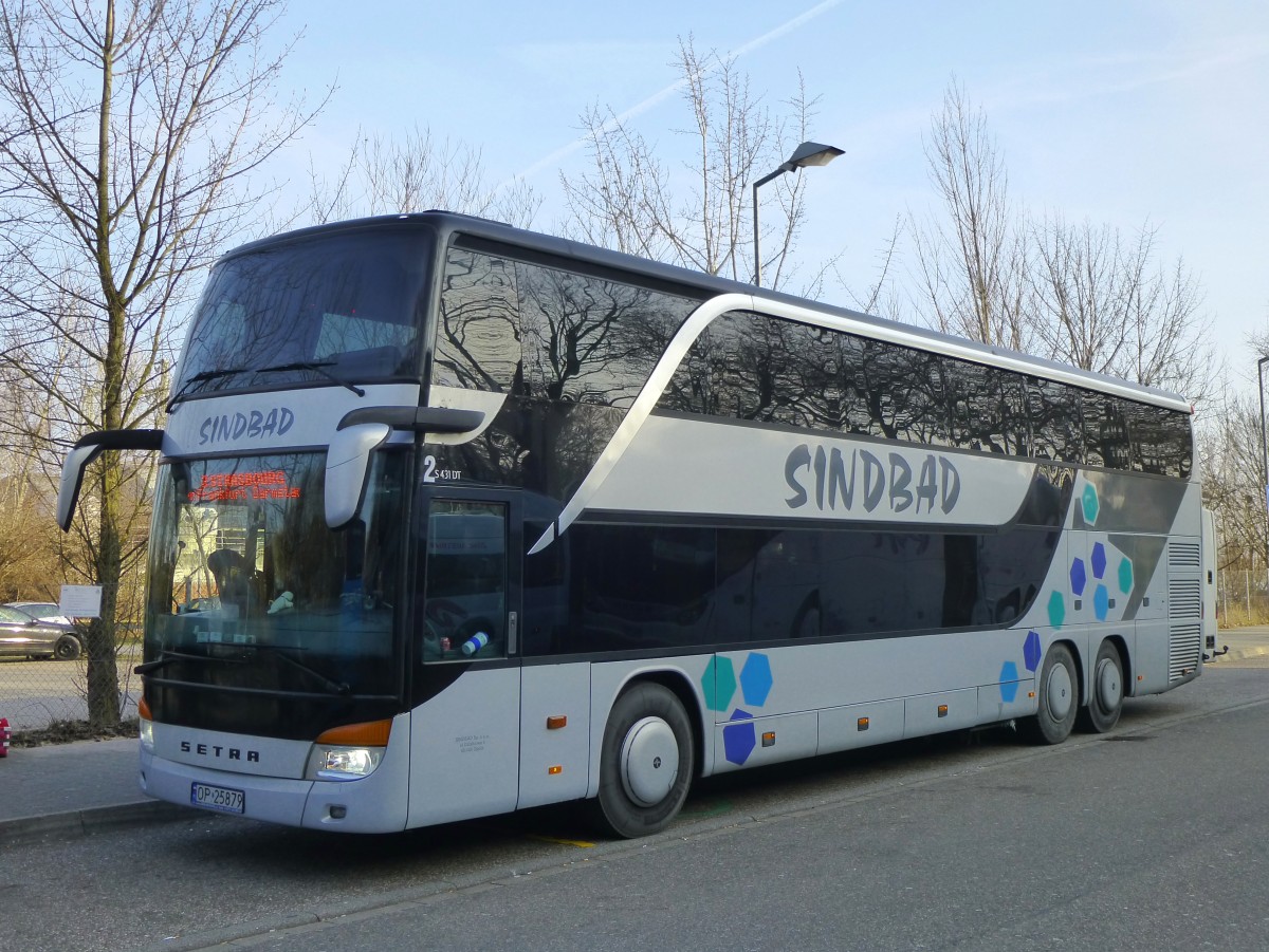 Setra S 431 DT  Sindbad , Karlsruhe HBf/ZOB 07.02.2015