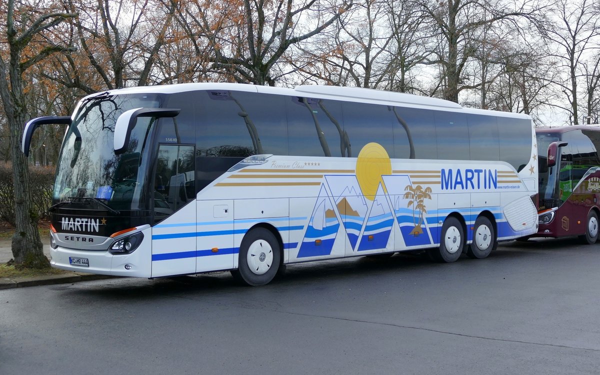 Setra S 516 HD, 'Martin-Reisen'GmbH. Berlin, Januar 2020. (Grüne Woche)