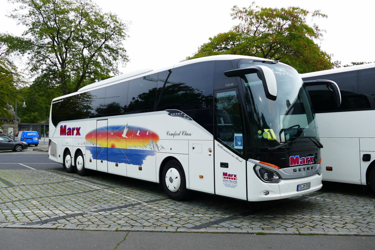 Setra S 516HD - 'Marx Reisen' - Berlin/ Hardenbergplatz im September 2021.
