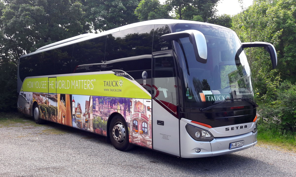Setra S516 HD Reisebus in Meersburg am 31.05.2017.