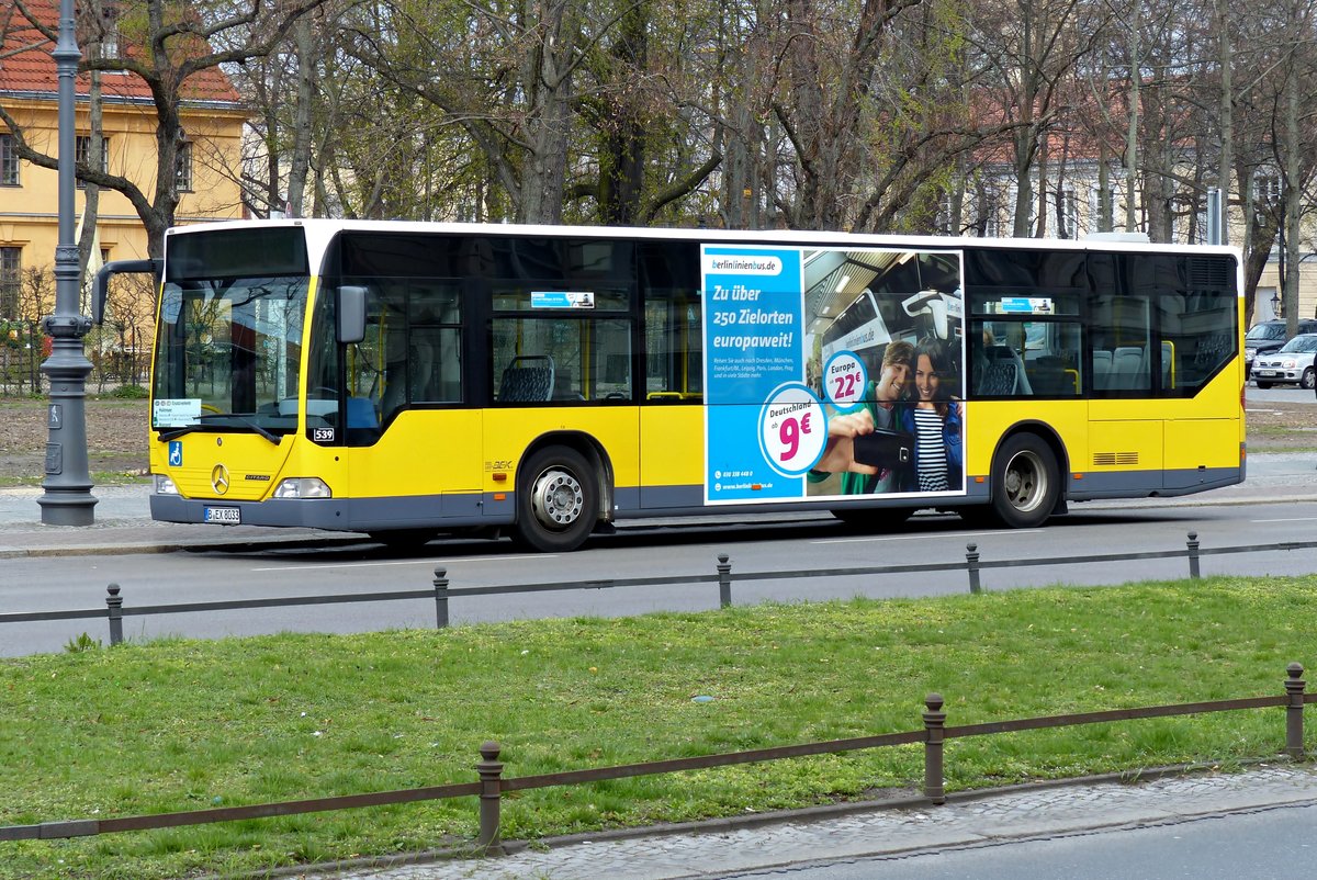 SEV Berlin [Archiv Aug. 2016] mit Mercedes-Benz MB Citaro I, B-EX 8033, 'Bayern Express & P.Kühn GmbH. Berlin SEV, im April 2016.