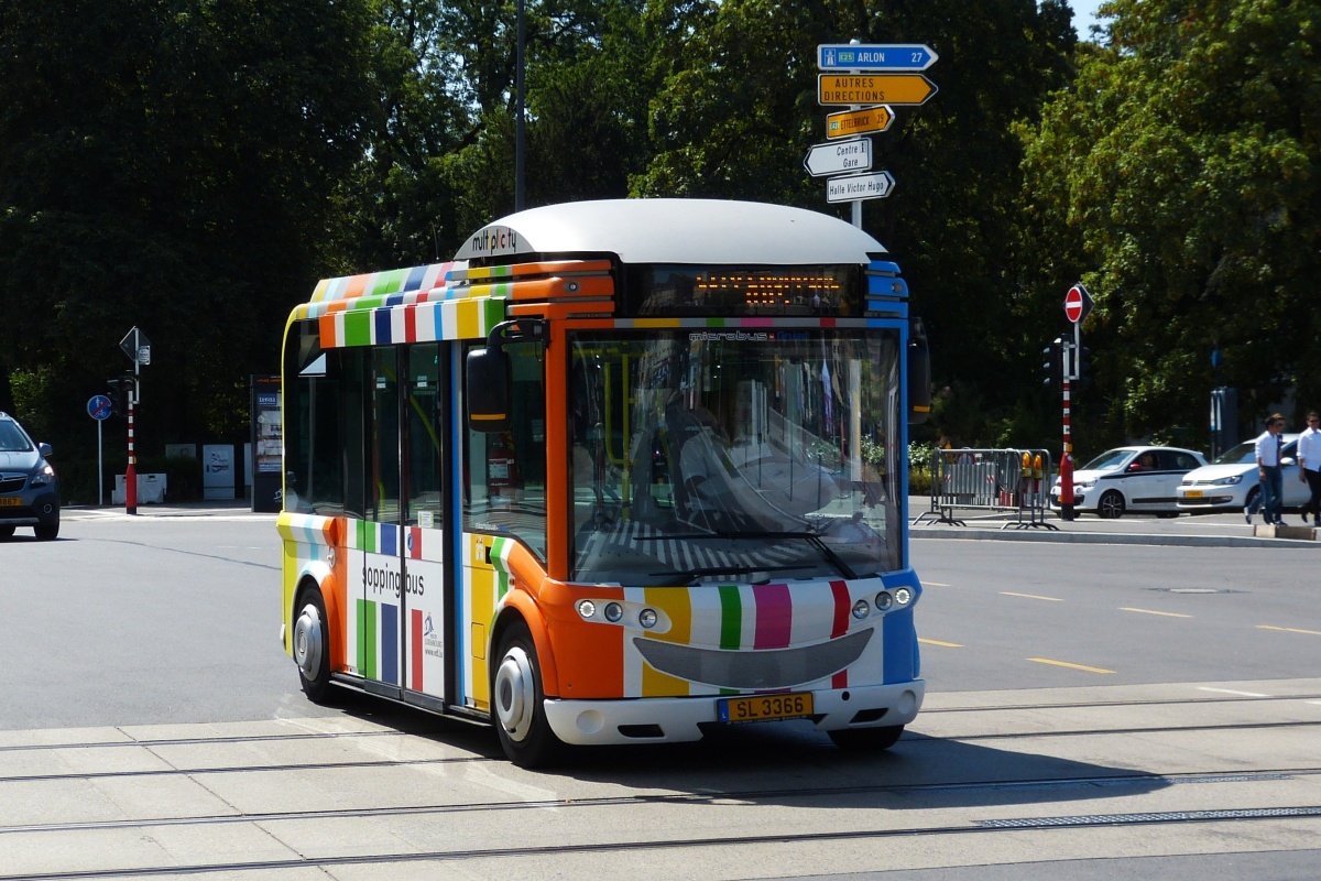 SL 3366, Gruau Microbus des VDL, in den Straßen der Oberstadt von Luxemburg im Einsatz. 27.07.2018