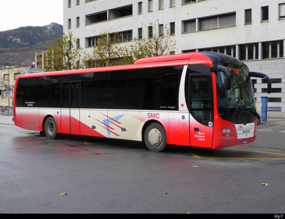 SMC - MAN Lion`s Regio  Nr.36  VS 352836 in Sierre am 23.11.2019