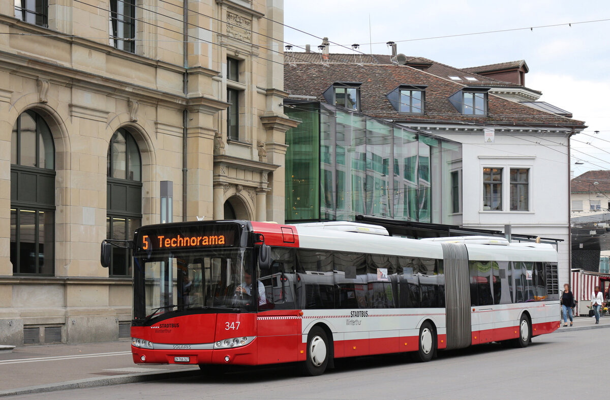 Solaris 347 beim Hauptbahnhof Winterthur am 28.09.2015.