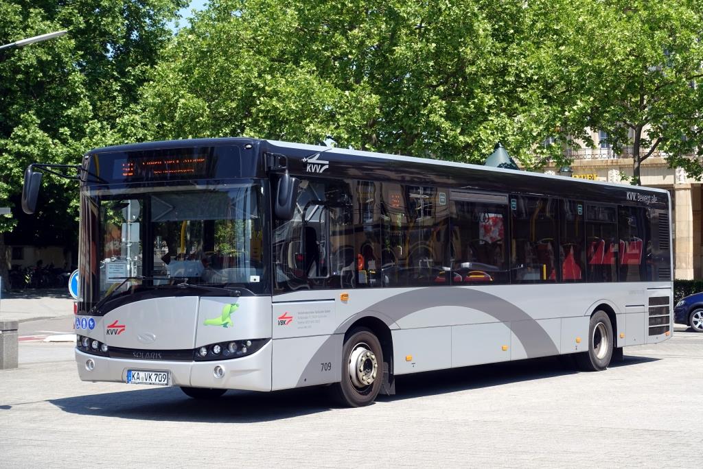 Solaris Urbino 10,9  VBK , niedrige Sonderanfertigung, Karlsruhe Mai 2020