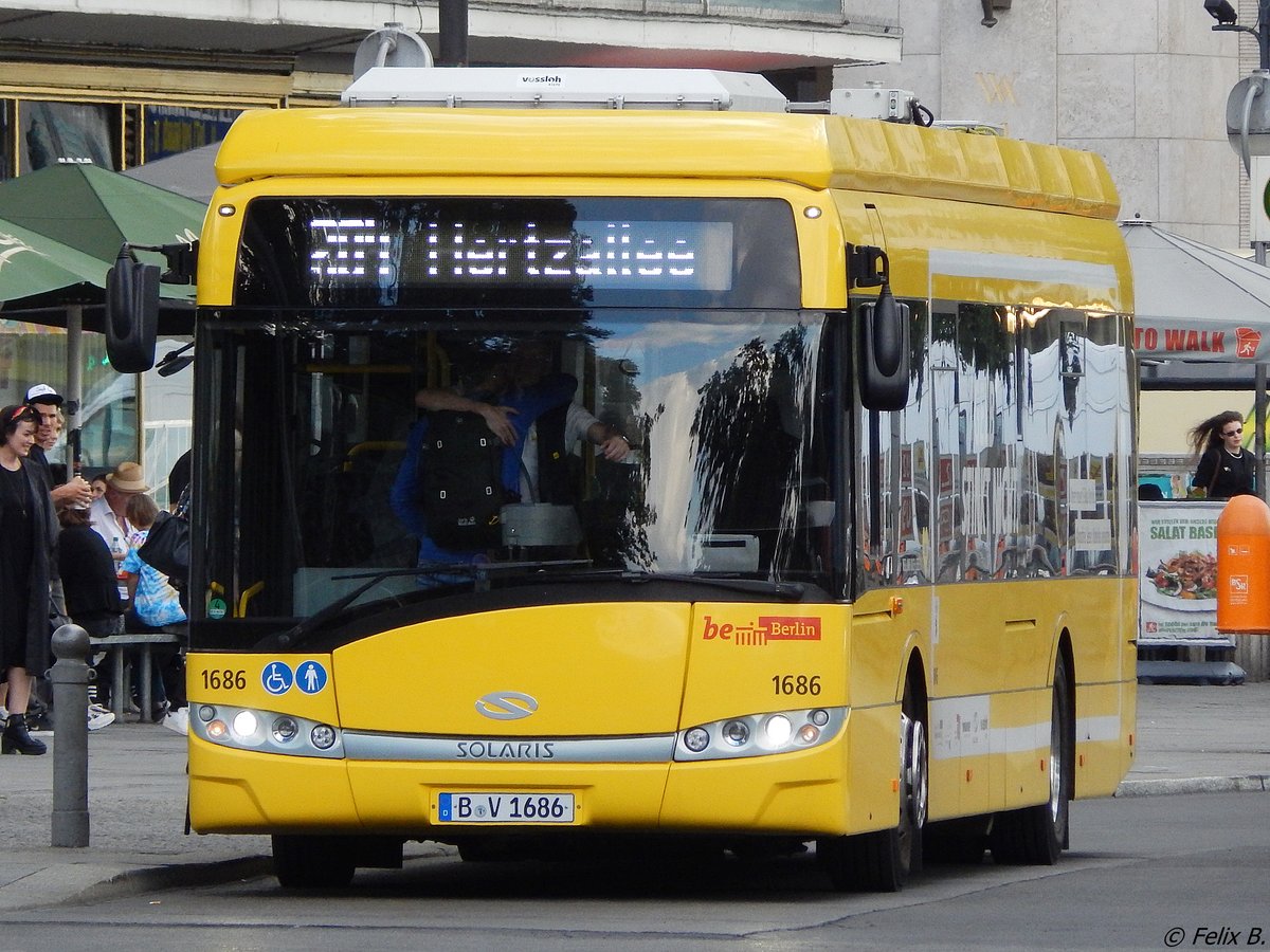 Solaris Urbino 12 electric der BVG in Berlin am 09.06.2016