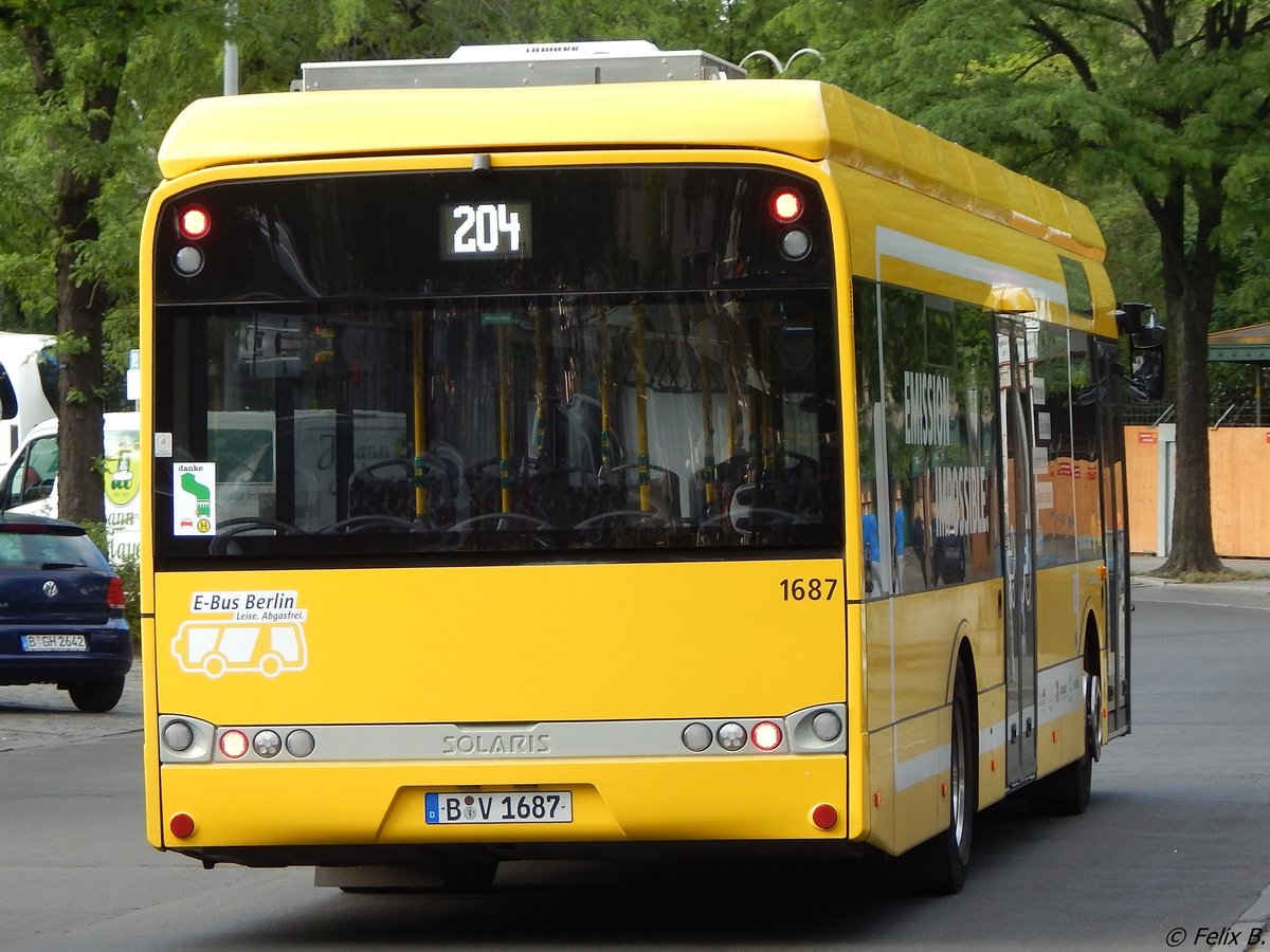 Solaris Urbino 12 electric der BVG in Berlin am 09.06.2016