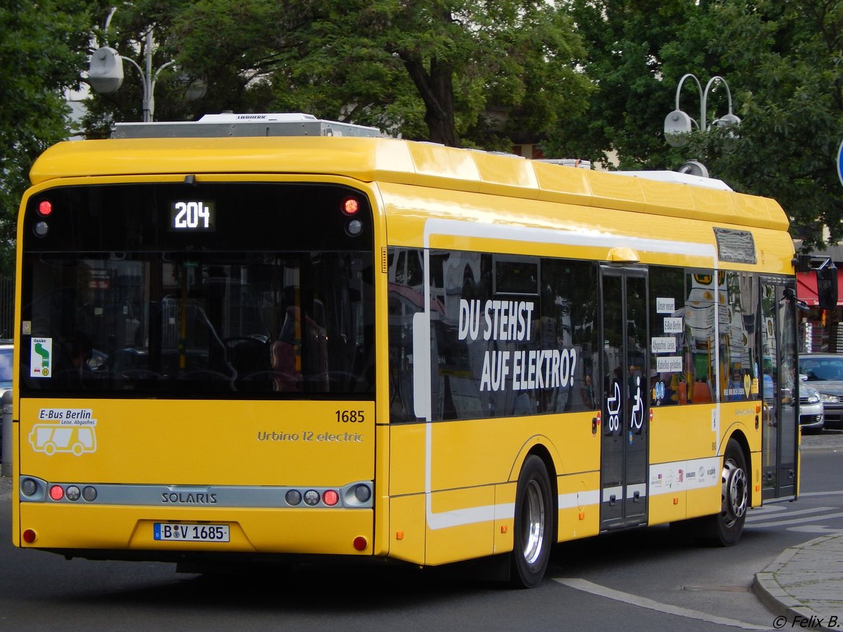 Solaris Urbino 12 electric der BVG in Berlin am 09.06.2016