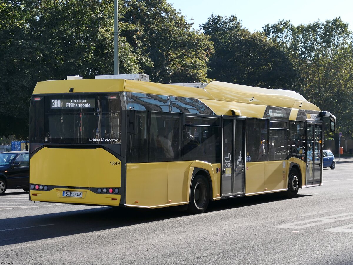 Solaris Urbino 12 electric der BVG in Berlin am 10.10.2021
