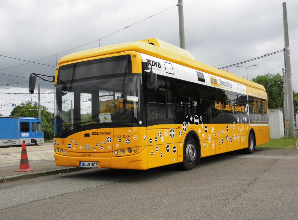 Solaris Urbino 12 Electric Wg.463 100-4, Betriebshof Trachenberge am 20.06.15