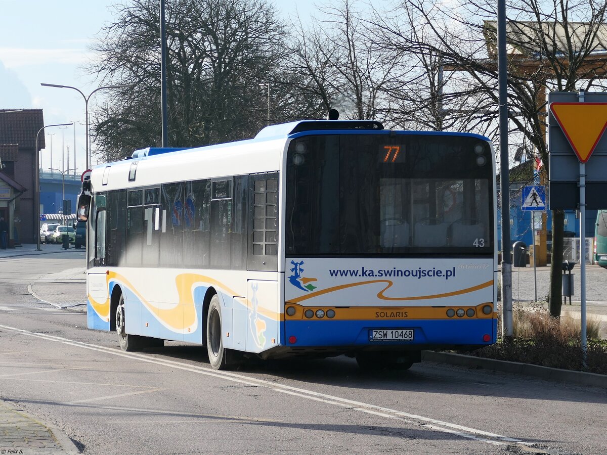 Solaris Urbino 12 von Komunikacja Autobusowa Świnoujście in Świnoujście/Swindemünde am 13.02.2024