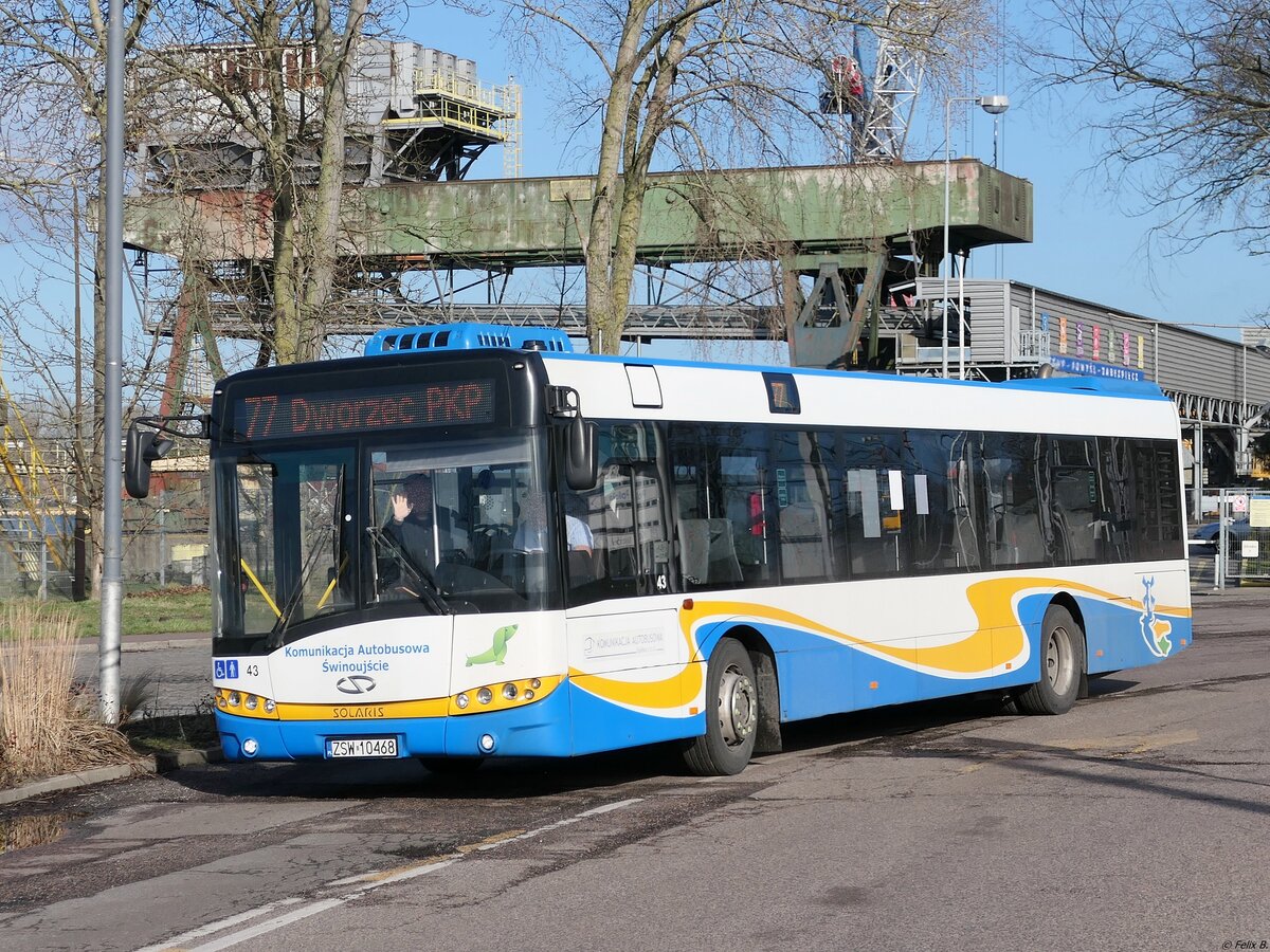 Solaris Urbino 12 von Komunikacja Autobusowa Świnoujście in Świnoujście/Swindemünde am 13.02.2024