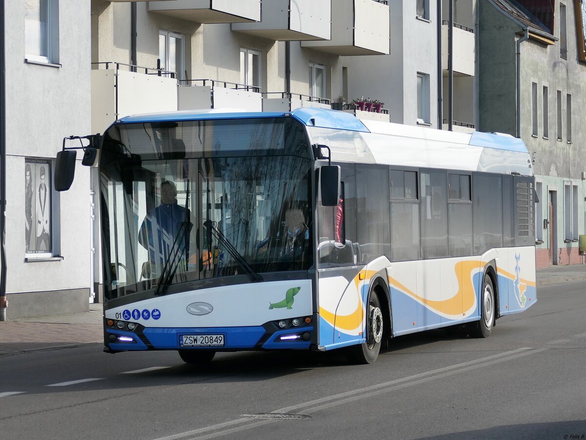 Solaris Urbino 12 von Komunikacja Autobusowa Świnoujście in Świnoujście/Swindemünde am 13.02.2024