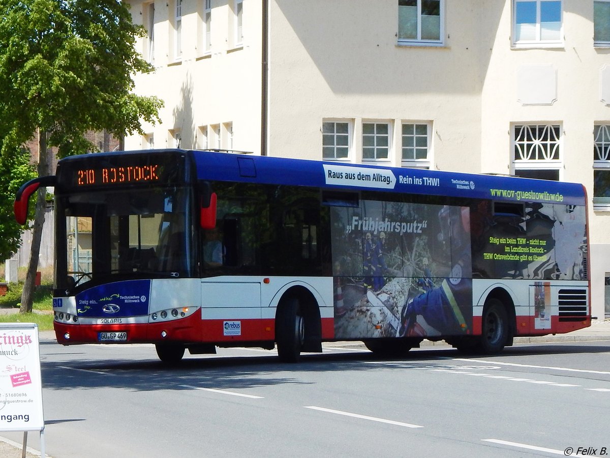 Solaris Urbino 12 von Regionalbus Rostock in Güstrow am 18.05.2017