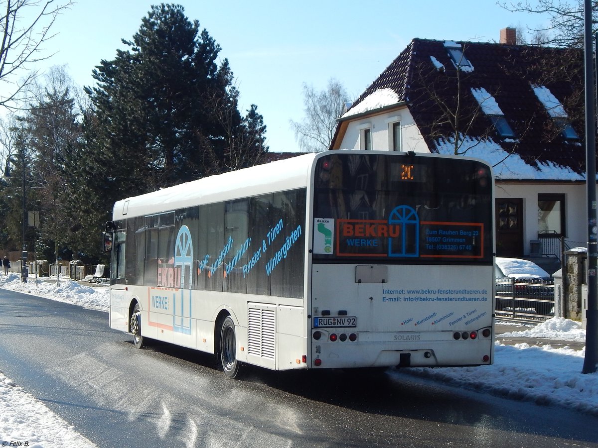 Solaris Urbino 12 der VVR in Binz am 02.04.2018