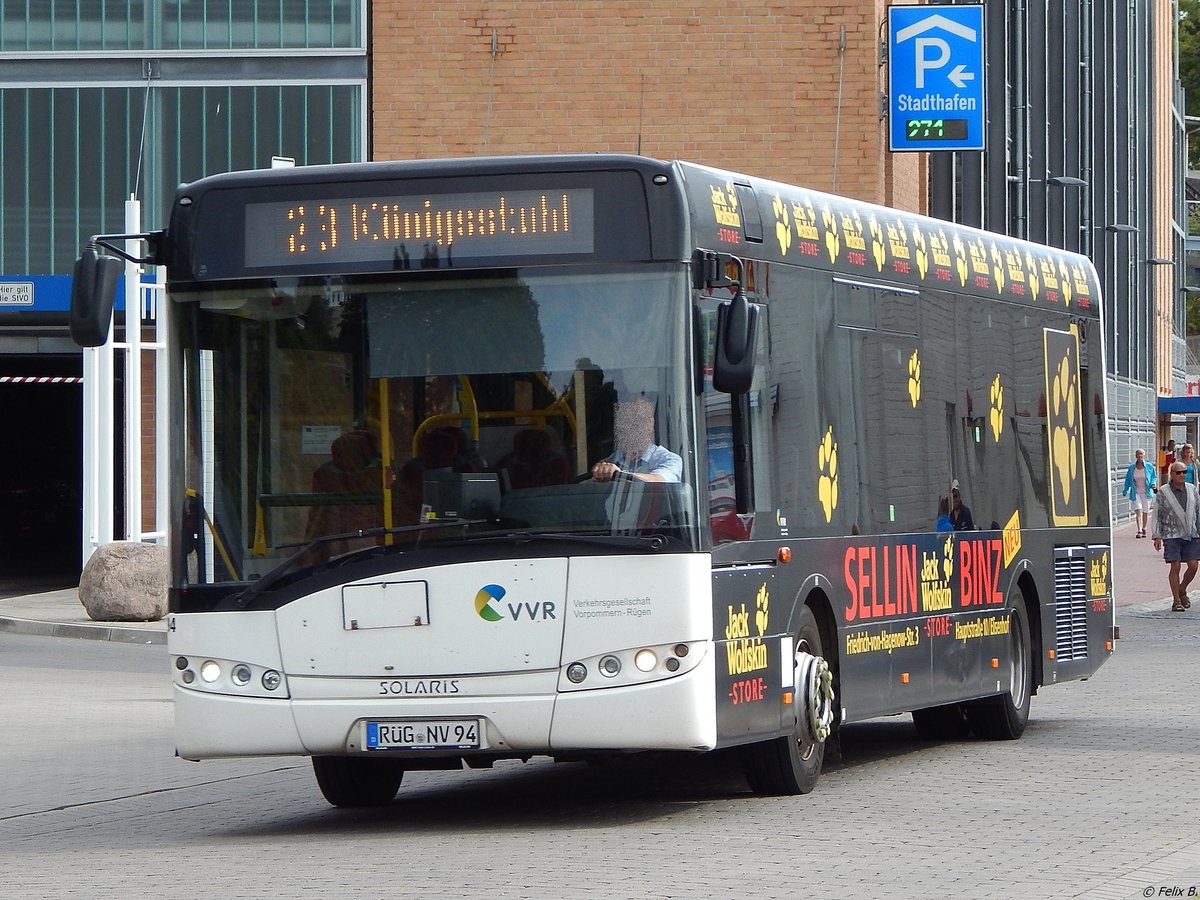Solaris Urbino 12 der VVR im Stadthafen Sassnitz am 24.08.2017