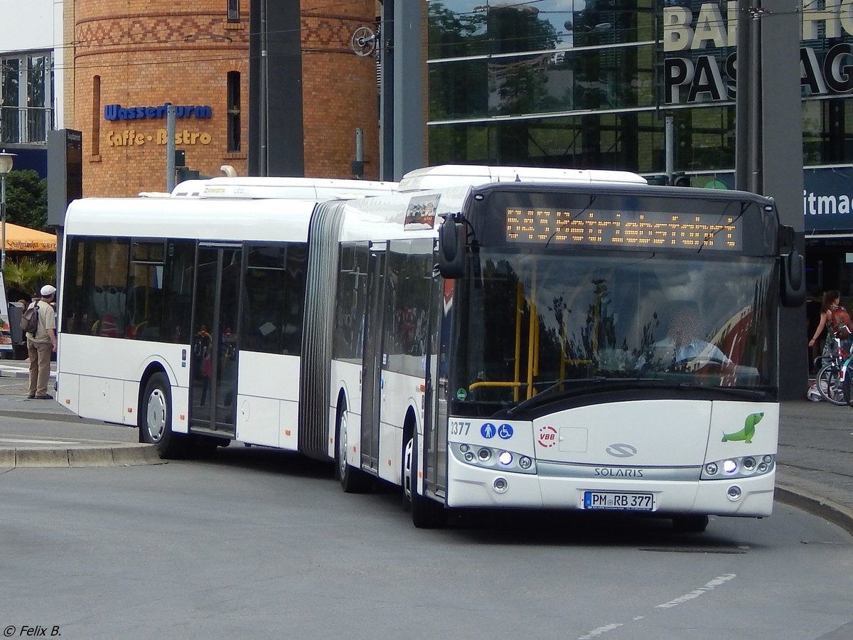 Solaris Urbino 18 der Beelitzer Verkehrs- und Servicegesellschaft mbH in Potsdam am 10.06.2016