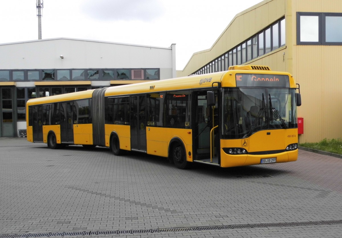 Solaris Urbino 18 Wg.458 007-4, Dresden-Gruna am 20.06.15