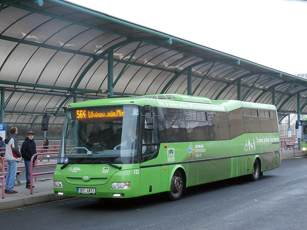 SOR CN 12 #133, neue Generation der Regionalverkehr in Kreis Chomutov. (21.1.2015)
