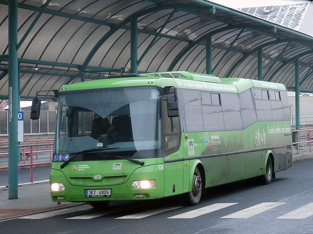 SOR CN 12 #134, neue Generation der Regionalverkehr in Kreis Chomutov. (21.1.2015)