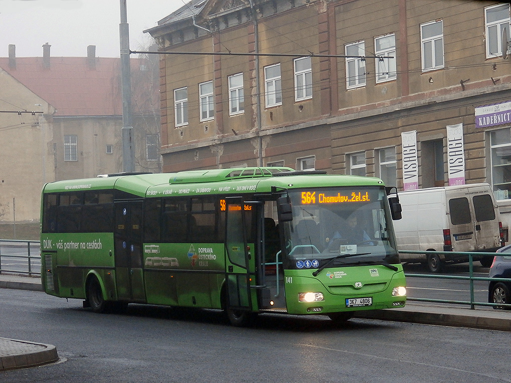 SOR CN 12 #141, neue Generation der Regionalverkehr in Kreis Chomutov. (21.1.2015)